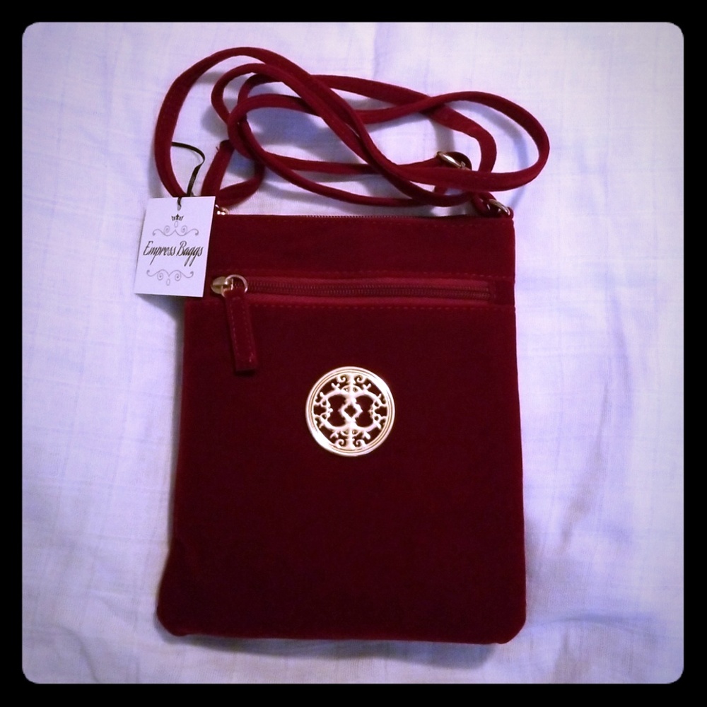 D.Red Suede Crossbody